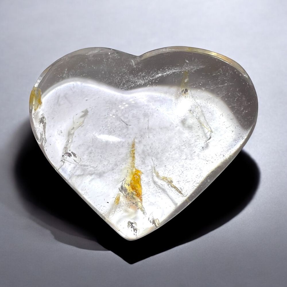 Clear Quartz Crystal Heart Carving